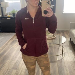 NEW The North Face Hooded Fleece - Maroon Womens Medium
